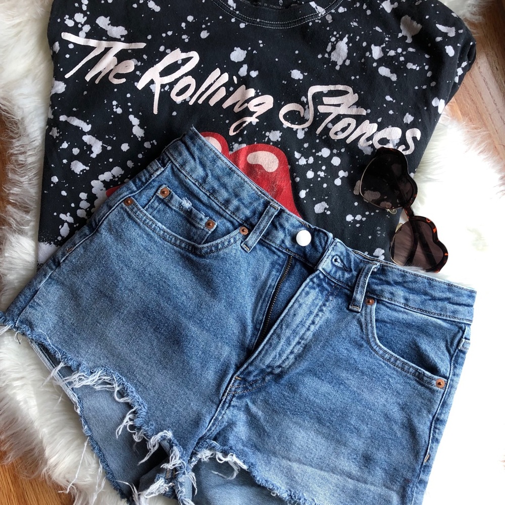 Hi waist jean cutoffs
